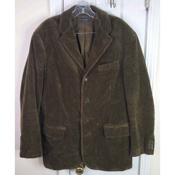 Vintage Polo Ralph Lauren Green 3 Button Corduroy Blazer Jacket Sz Men’s Medium - Picture 1 of 16